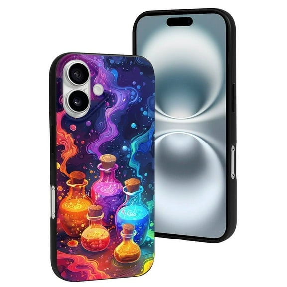 Compatible with Iphone 16 Case - Cute Soft Colorful Potion Bottles Magic Silicone Case Compatible with Iphone 16 Phone Case for Women Men