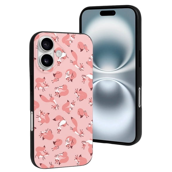 Compatible with Iphone 16 Case - Cute Soft Cute Pink Squirrel Silicone Case Compatible with Iphone 16 Phone Case for Women Men