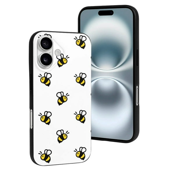 Compatible with Iphone 16 Case - Cute Soft Honey Bee Silicone Case Compatible with Iphone 16 Phone Case for Women Men