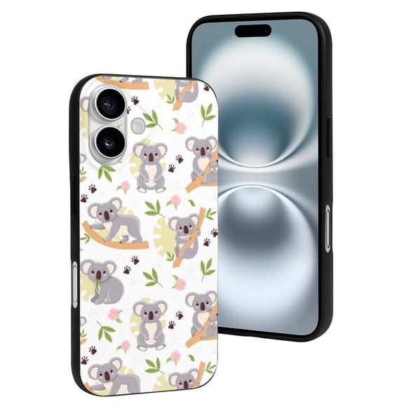 Compatible with Iphone 16 Case - Cute Soft Paws Flowers Leaf Koala Silicone Case Compatible with Iphone 16 Phone Case for Women Men