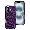 thumbnail image 1 of Compatible with Iphone 16 Case - Cute Soft Purple Butterfly Silicone Case Compatible with Iphone 16 Phone Case for Women Men, 1 of 6
