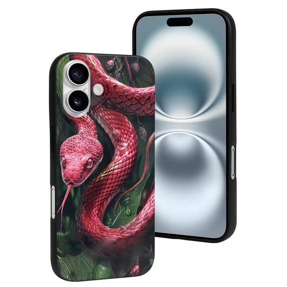 Compatible with Iphone 16 Case - Cute Soft Red Viper Jungle Intensity Silicone Case Compatible with Iphone 16 Phone Case for Women Men