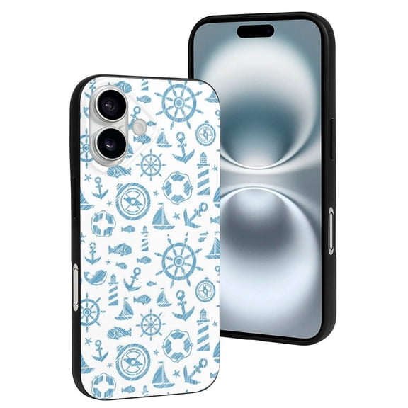 Compatible with Iphone 16 Case - Cute Soft Rudder Sailing Ship Silicone Case Compatible with Iphone 16 Phone Case for Women Men