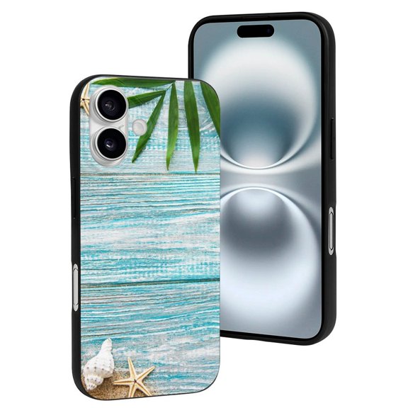 Compatible with Iphone 16 Case - Cute Soft Seashells On Sand Silicone Case Compatible with Iphone 16 Phone Case for Women Men