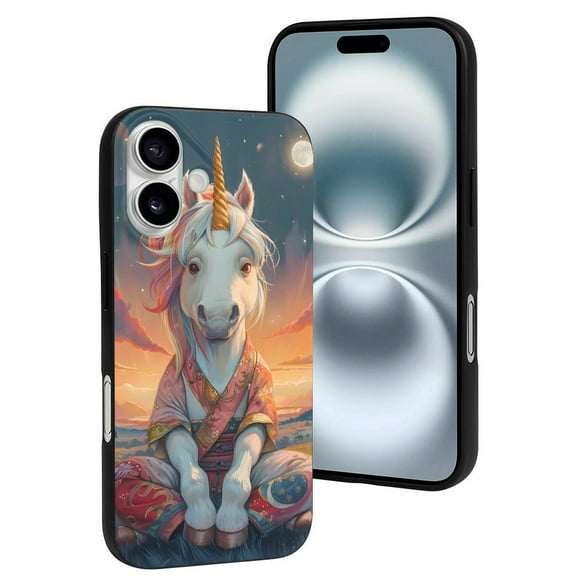 Compatible with Iphone 16 Case - Cute Soft Starry Sky Cute Horse Silicone Case Compatible with Iphone 16 Phone Case for Women Men