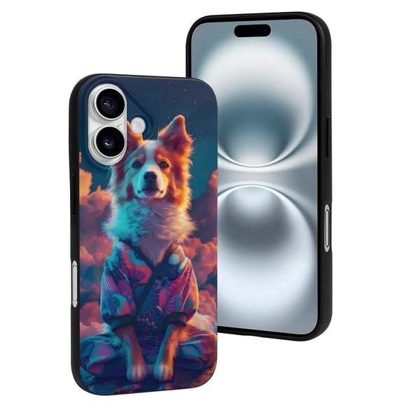 Compatible with Iphone 16 Case - Cute Soft Starry Sky White Cloud Puppy Silicone Case Compatible with Iphone 16 Phone Case for Women Men