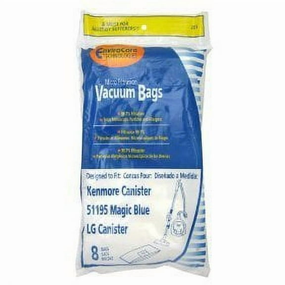 Kenmore 51195 Magic Blue Vacuum Bags Generic Replacement, 3 Pack