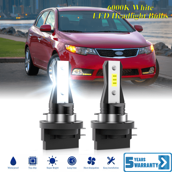 Compatible with Kia Forte 2010 2011 2012 2013 H11B LED High Beam Combo Bulbs (Pack of 2) , 6000K White Super Bright, Plug and Play