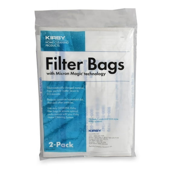 Compatible with Kirby Style F Allergen Reduction Bags 2 per pack 205808