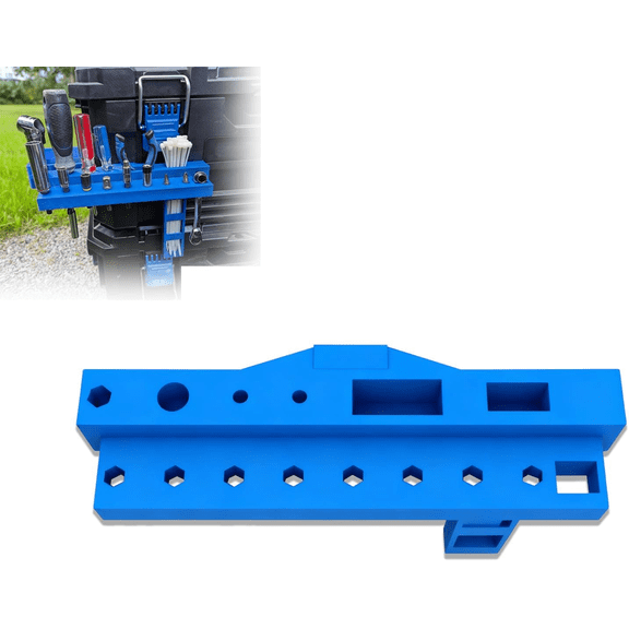 Compatible with Kobalt CaseStack | Modular Tool Holder Organizer | 8-Slot Rail Design | For 1/4-Inch Driver Accessories | Toolbox Storage Solution