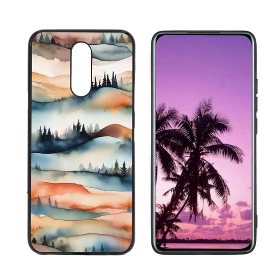 Compatible with LG K12 Plus Phone Case, Abstract-watercolor-landscapes-5 Case Silicone Protective for Teen Girl Boy Case for LG K12 Plus