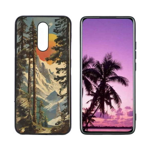 Compatible with LG K12 Plus Phone Case, Vintage-mountain-explorer-2 Case Silicone Protective for Teen Girl Boy Case for LG K12 Plus