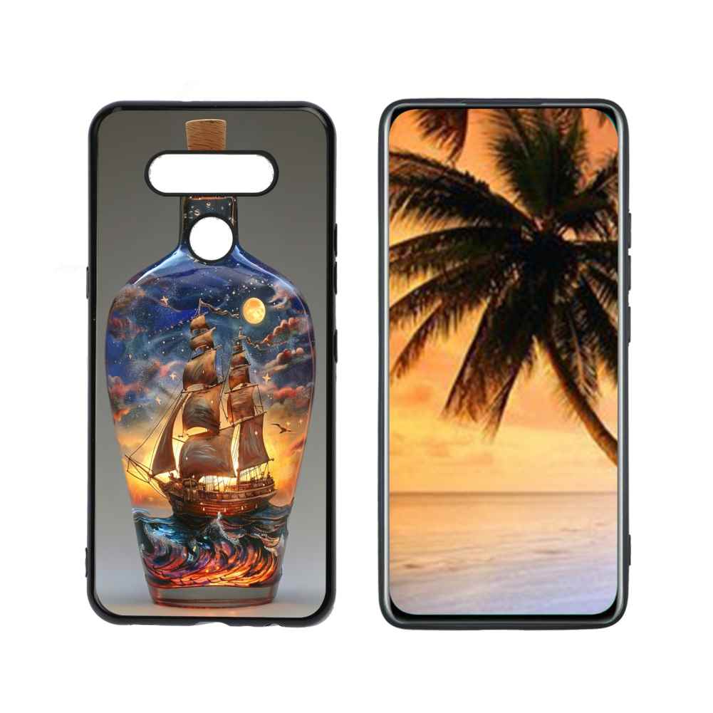 Compatible with LG K51 Phone Case, Timelessshipinabottlepatterns2