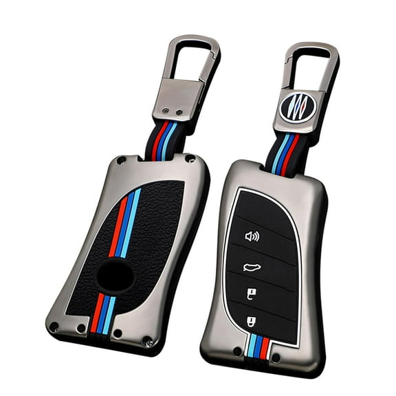 Compatible with Lexus Key Fob Cover,ES NX RX UX GX TX LC LS Key Fob Case,Metal Shell & Soft Silicone Protection