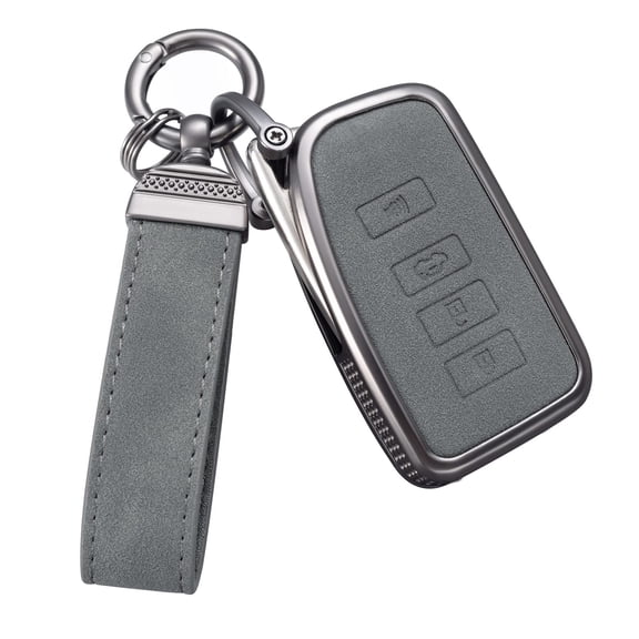 Compatible with Lexus Key Fob Cover with Keychain Leather Key Case Protector Fit for Lexus ES350 ES300h UX200 LS500 LS500H LC500 LC500h Smart Key