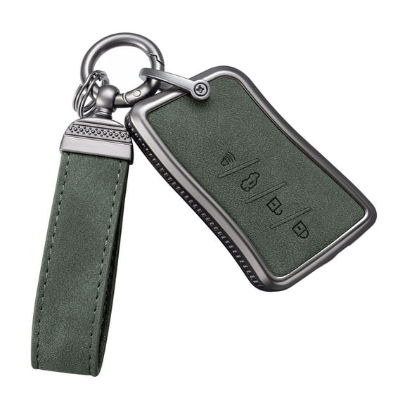Compatible with Lexus Key Fob Cover with Keychain Leather Key Case Protector Fit for Lexus ES350 ES300h UX200 LS500 LS500H LC500 LC500h Smart Key