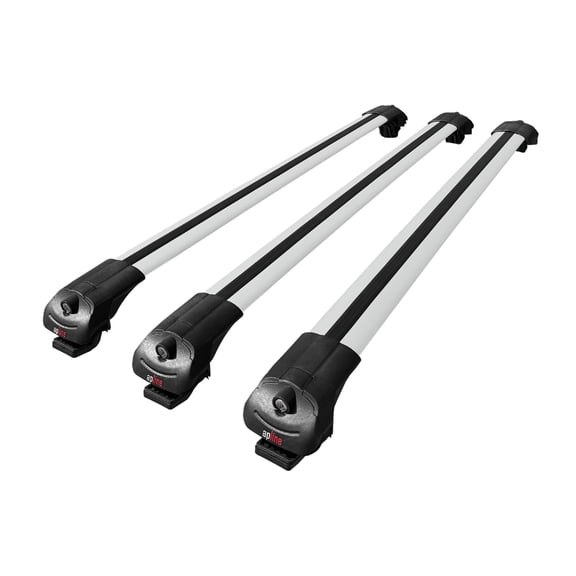 Compatible with Mercedes GL Class (X164) 2006-2012 ACE-1 Model Car Roof Rack Cross Bar Grey Aluminium 3 Bars