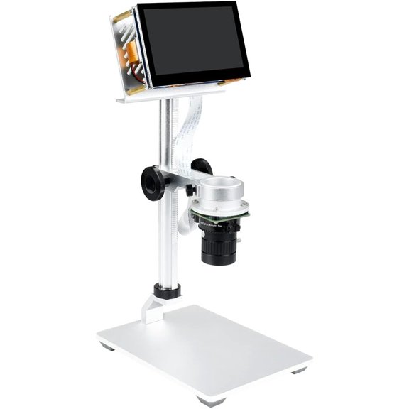 Compatible with Microscope Kit 12MP Visual Magnification Microscope Screen Bracket with PI4b-4GB and Accessories (9 items)