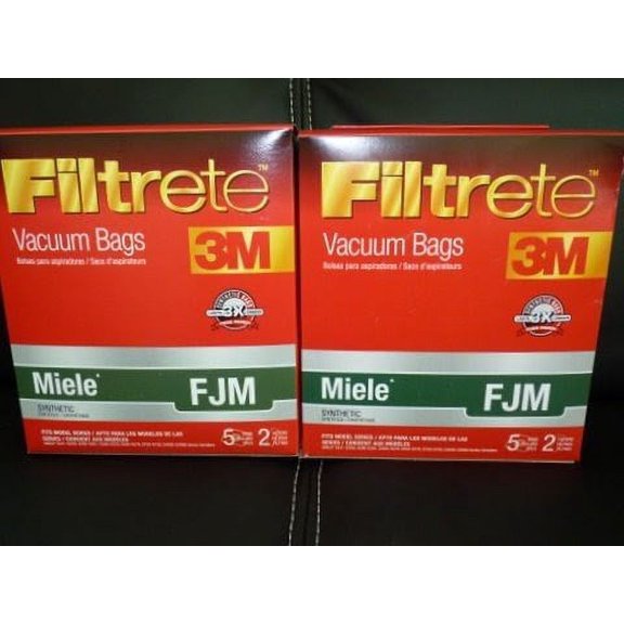 Compatible with Miele FJM Synthetic Bags and Filters, 10 Bags and 4 Filters Per Pack