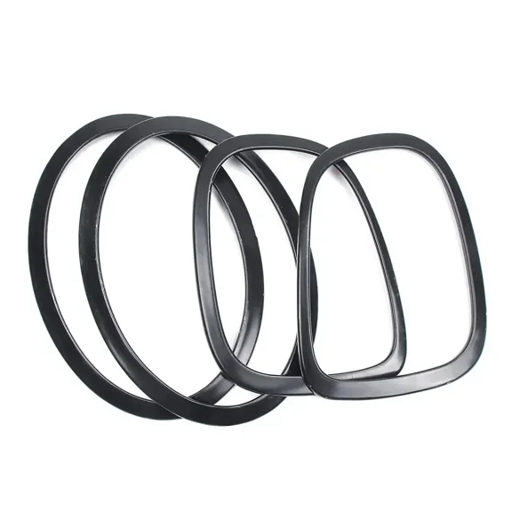 Compatible with Mini Cooper One JCW F55 F56 4Pcs Front Rear Head Tail Light Trim Ring Cover Lamp Decor Ring Exterior Styling Accessory