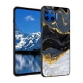 thumbnail image 1 of Compatible with Moto One 5G UW Phone Case, White-Golden-Marble-110-jpg-3-2 Case Men Women, Flexible Silicone Shockproof Case for Moto One 5G UW, 1 of 1