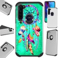 thumbnail image 1 of Compatible with Motorola Moto G Stylus (2020) | Moto G Power (2020) | Moto G Pro Fusion Hybrid Phone Case Cover (Teal Dreamcatcher), 1 of 1