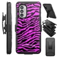 thumbnail image 1 of Compatible with Motorola Moto G Stylus 4G (2022) Hybrid Luxguard Holster Phone Case Cover (Hot Pink Zebra Skin), 1 of 1