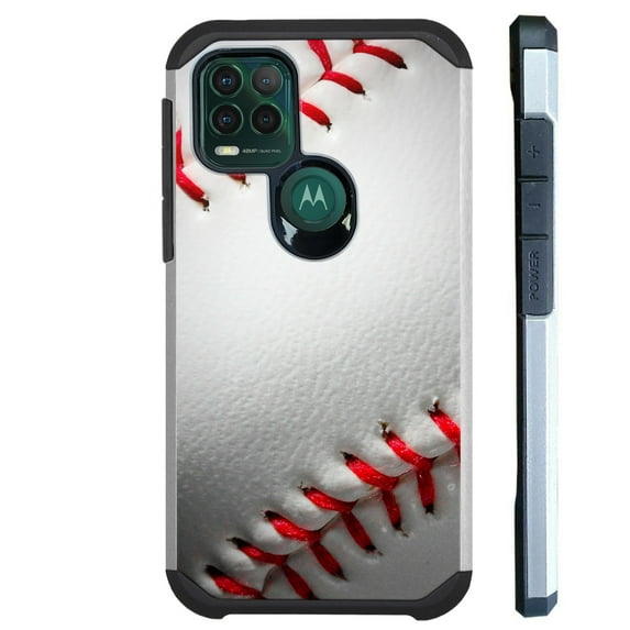 Compatible with Motorola Moto G Stylus 5G (2021) Hybrid Fusion Guard Phone Case Cover (Baseball)