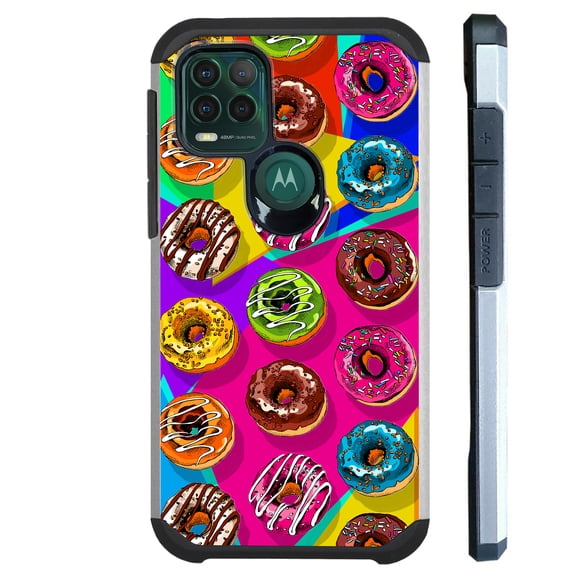 Compatible with Motorola Moto G Stylus 5G (2021) Hybrid Fusion Guard Phone Case Cover (Donut Party)