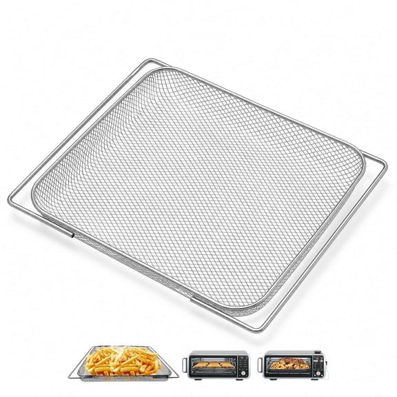 Black Air Fryer Basket Replacement for Ninja Foodi SP Series, 13.5 x 12.3 inch Wire Rack Tray, Nonstick Grill Roasting Pan, 1 Pack
