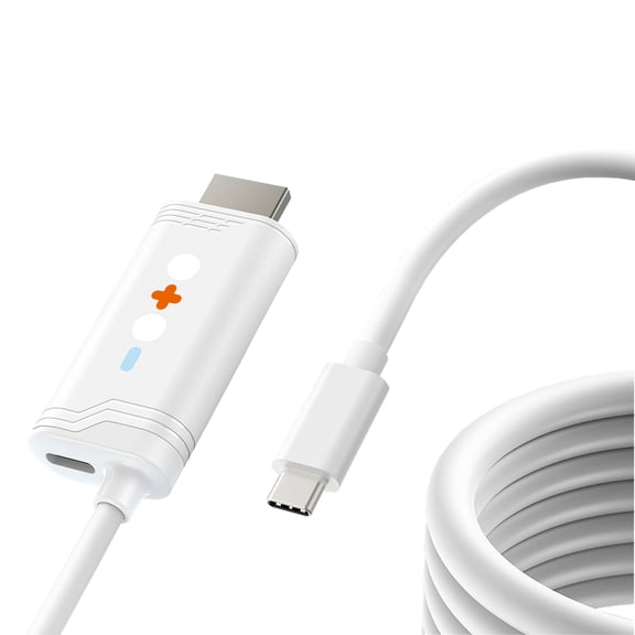 Compatible with Nintendo Switch 2 - Portable Docking Station HDMI Adapter for Switch TV Connection - Charging and Data Transfer Cable Accessory-White