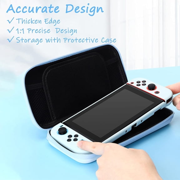 Compatible with Nintendo Switch Lite Carrying Case, Cute 3D Cat Paw Storage Bag with Protective Case, Straps - style:style1;
