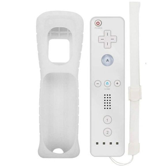 Compatible with Nintendo Wii Controller,Wii Remote ,Silicone Case and Strap Compatible with Nintendo Wii/Wii U,White