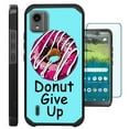 thumbnail image 1 of Compatible with Nokia C110; Hybrid Fusion Guard Phone Case Cover + TEMPERED GLASS SCREEN PROTECTOR (Donut Give up), 1 of 3