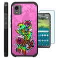 thumbnail image 1 of Compatible with Nokia C110; Hybrid Fusion Guard Phone Case Cover + TEMPERED GLASS SCREEN PROTECTOR (Rainbow Koi Fish), 1 of 3