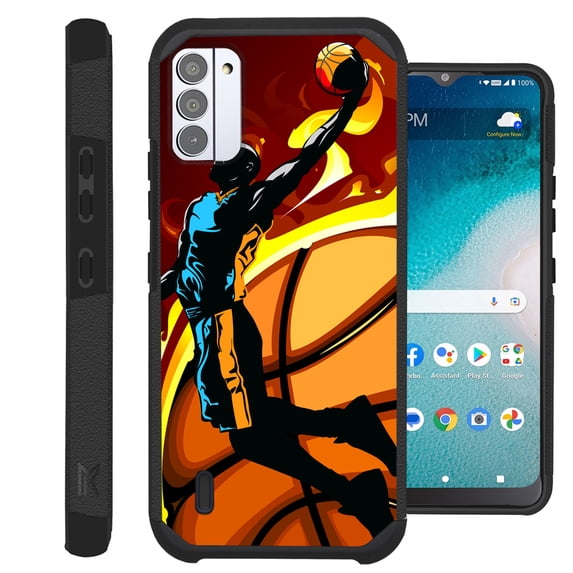 Compatible with Nokia C210; Hybrid Fusion Guard Phone Case Cover (Basketball Jump)