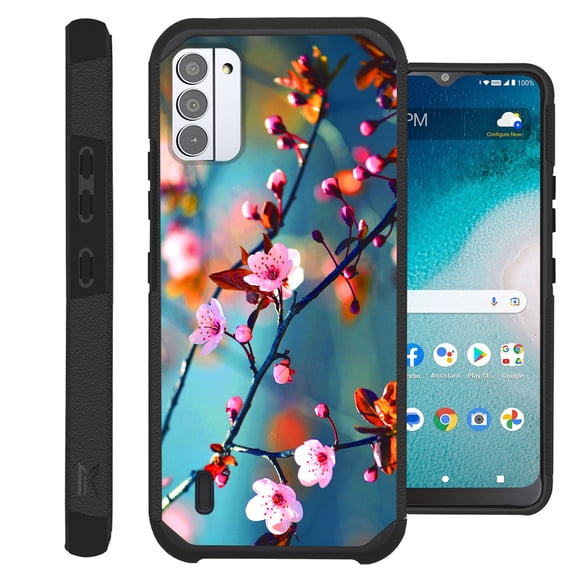 Compatible with Nokia C210; Hybrid Fusion Guard Phone Case Cover (Sakura Flower)