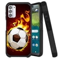 thumbnail image 1 of Compatible with Nokia G310 5G; Hybrid Fusion Guard Phone Case Cover (Flaming Soccerball), 1 of 2