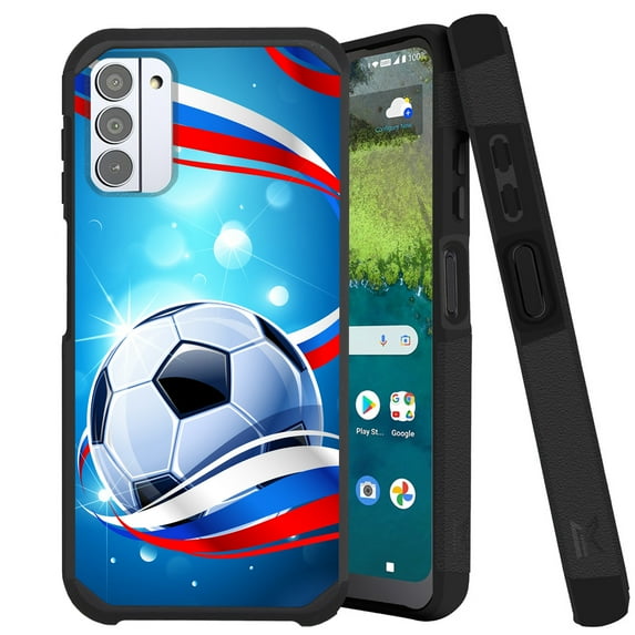 Compatible with Nokia G310 5G; Hybrid Fusion Guard Phone Case Cover (Soccer Ribbon)