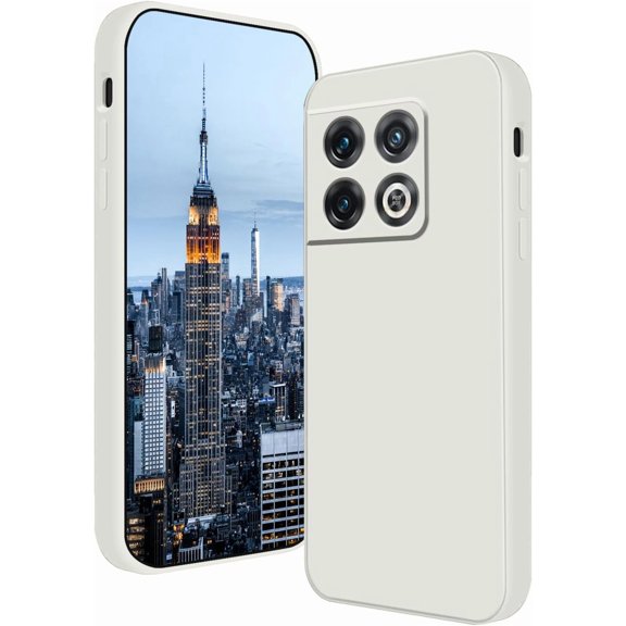 Compatible with OnePlus 10T Case Silicone Liquid Dark Green, Soft Smooth Touch OnePlus 10T Phone Case Silicone Shockproof Thin Cover (White)