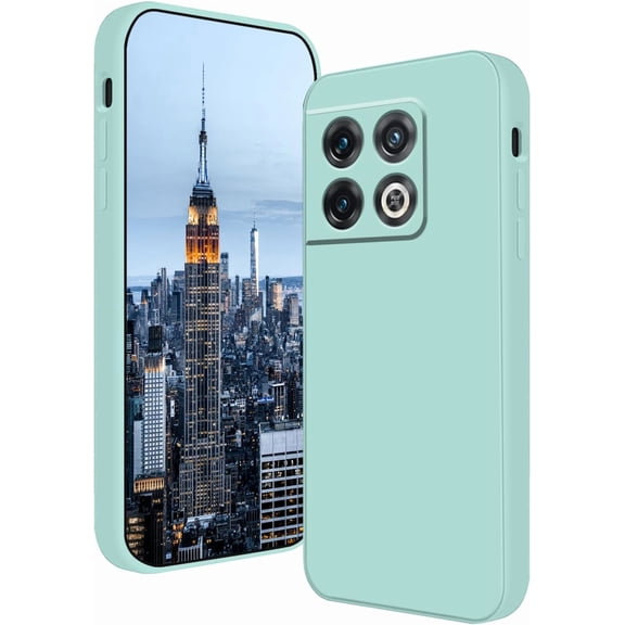 Compatible with OnePlus 10T Case Silicone Liquid Dark Green, Soft Smooth Touch for OnePlus 10T Phone Case Silicone Shockproof Thin Cover (Blue)