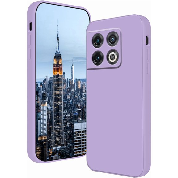 Compatible with OnePlus 10T Case Silicone Liquid Dark Green, Soft Smooth Touch for OnePlus 10T Phone Case Silicone Shockproof Thin Cover (Purple)