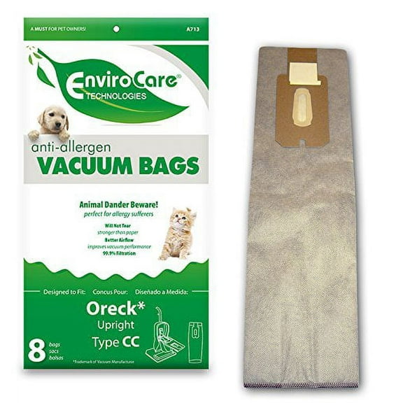Oreck Odor Fighting Anti-Allergen Vacuum Bags, 8 Bags Per Package