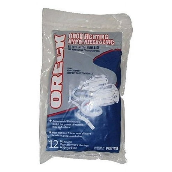 Compatible with Oreck Odor Fighting Filtrete Paper Bags 12PK PKBB12OF