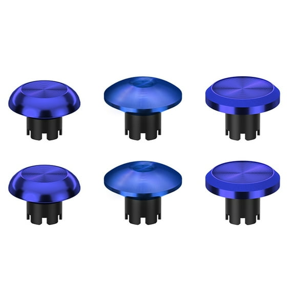 Metal Thumb Stick Caps Compatible with PS5 Edge Controller, Analog Stick Joystick Replacement Parts Accessory Kit-Blue