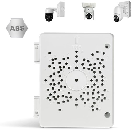 Compatible with PTZ Cameras Security Camera Junction Box, Outdoor CCTV Mounting Bracket, IP65 Waterproof ABS Plastic Cable Concealment Box(1 Pack)