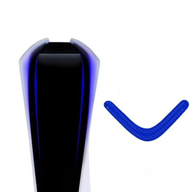 Compatible with PlayStation 5 Console Self-Adhesive Luminous Gradient LED Light Bar Skin Cover Stickers for PS5 Gaming Console Accessories-Blue