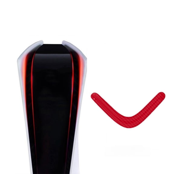 Compatible with PlayStation 5 Console Self-Adhesive Luminous Gradient LED Light Bar Skin Cover Stickers Accessories for PS5 Gaming Console-Red