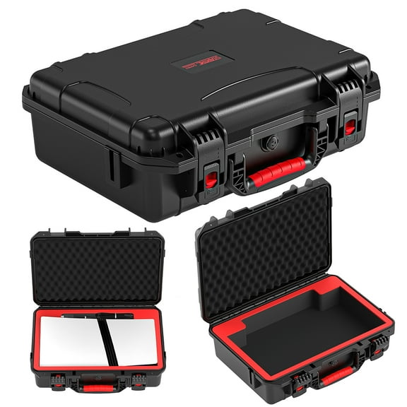 Compatible with PlayStation 5 Pro Console Disc & Digital Edition - Waterproof Shockproof Hard Shell Travel Carrying Case-Black