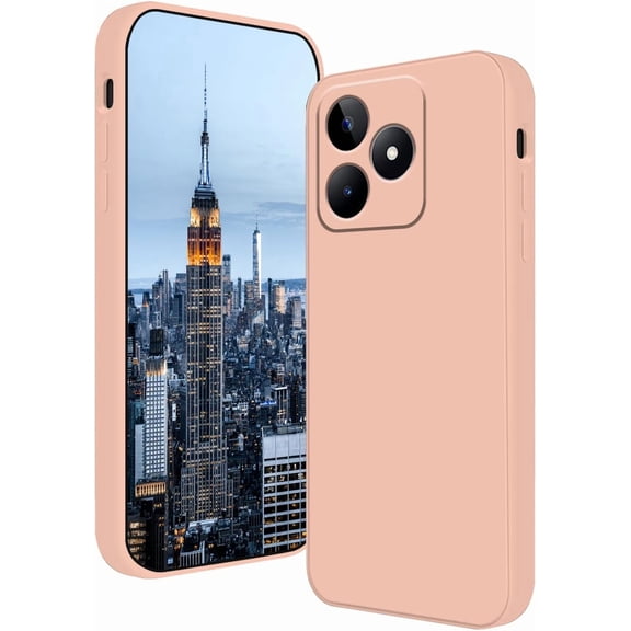 Compatible with Poco F6 Case Silicone Liquid Dark Green, Soft Smooth Touch for Xiaomi Poco F6 Phone Case Silicone Shockproof Thin Cover (Pink)